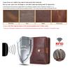 Men Crazy Horse Leather Wallet Clutch RFID Blocking Multi-Functional