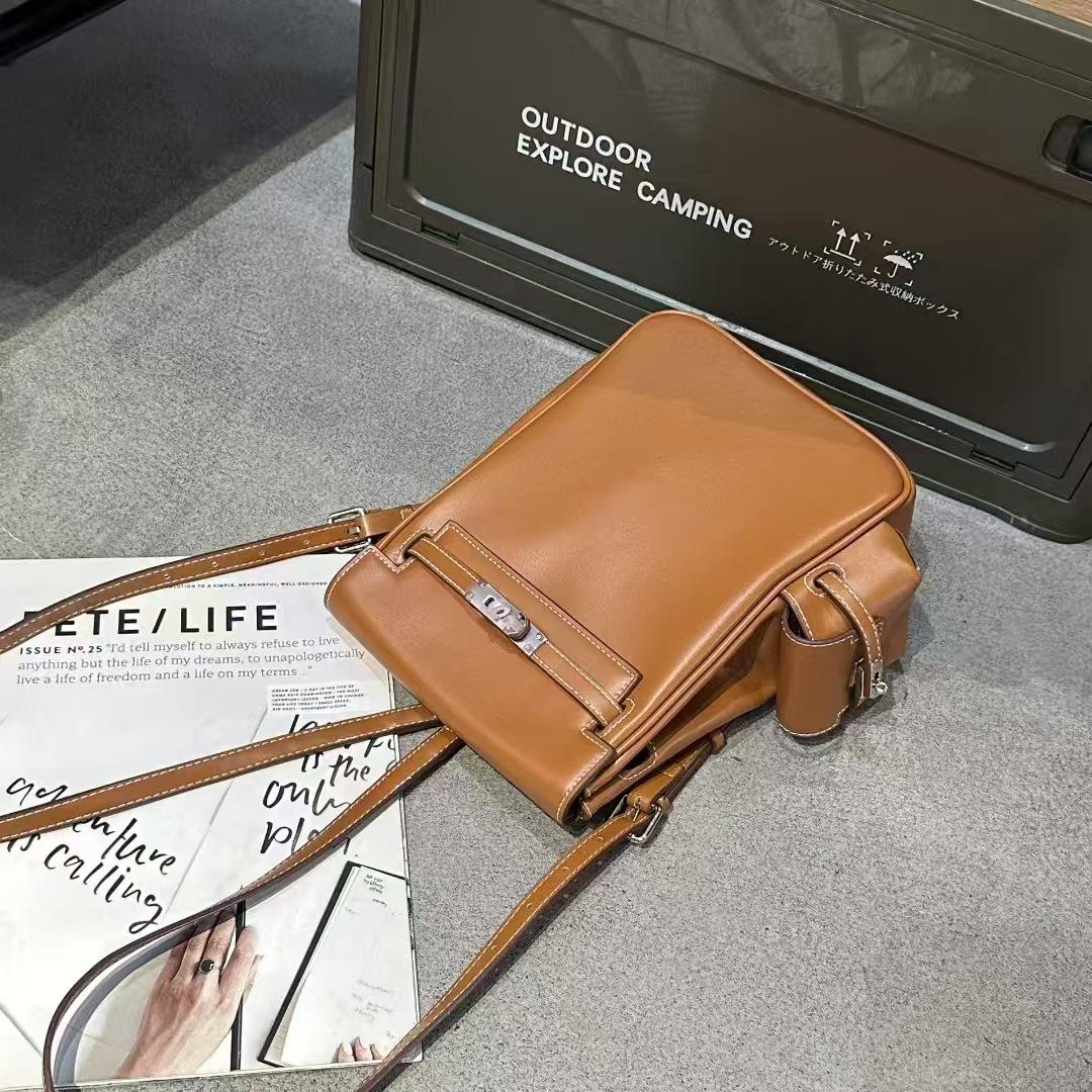 

Retro * Bag Tempts You With Double Shoulder Bag 25 New Style Delicate And Multi-functional Fashion Cross-body Bag 19x7x18cm коричневый