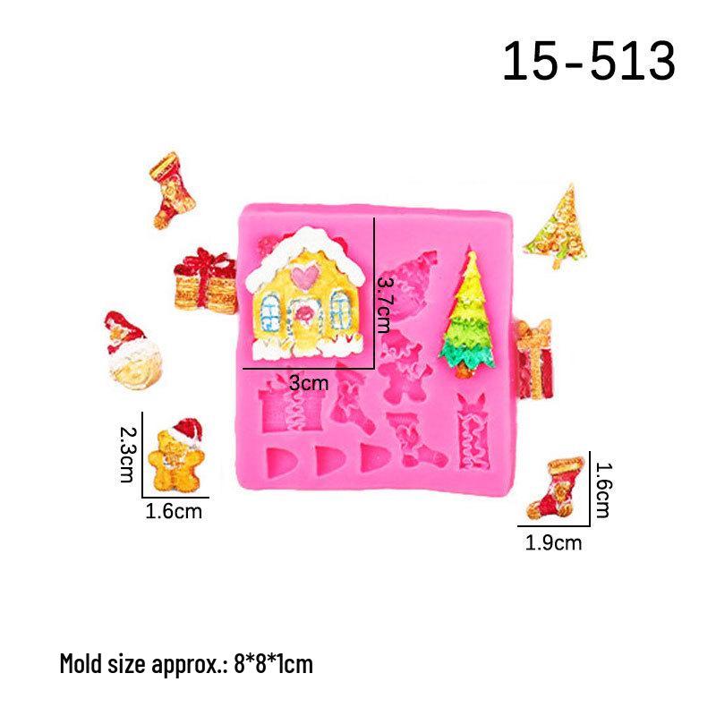 Christmas Snowflake Tree & Reindeer Fondant Cake Molds Set