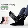 Pilates Socks, Women's Mid-calf Socks, Sports Anti-slip Yoga Socks, Lace Bow, Fitness Exercise Floor Grip Socks