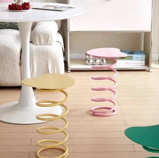 Macaron Sofa Table Coffee Table Spring Living Room Tea Table Ancient Simple Personality Change Shoe Stool  Living Room Furniture