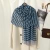 New plant flower print Bali yarn long shawl hot-selling thin breathable sunscreen windproof scarf women