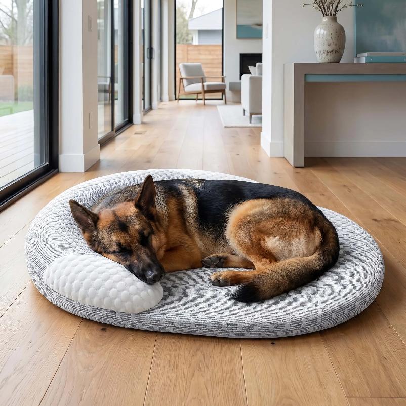 Letto Rinfrescante per Cani Estate Seta di Ghiaccio Tappetino per Gatti Ovale Nido per Animali Traspirante Dissipazione del Calore Tappetino Rinfrescante per Cani Gatti Piccoli Medi Grandi