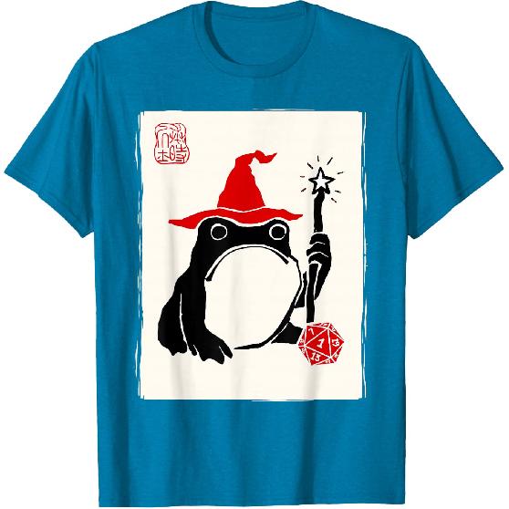 NAT 1 DND Board Games Men Funny Japanese Frog T-Shirt