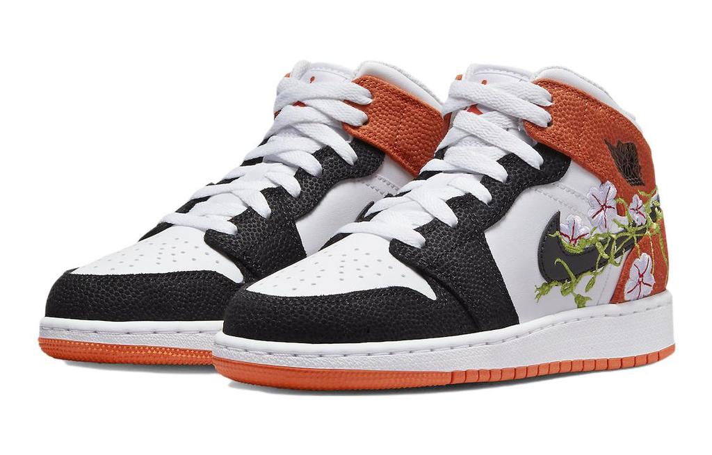 Jordan 1 Mid SE Basketball Blossom GS DQ8390-100