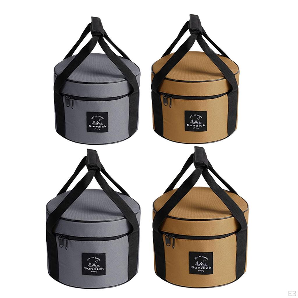 14L Capacity Camping Bag, Waterproof Durable with Side Pocket 7kg Load Bearing Outdoor Tableware