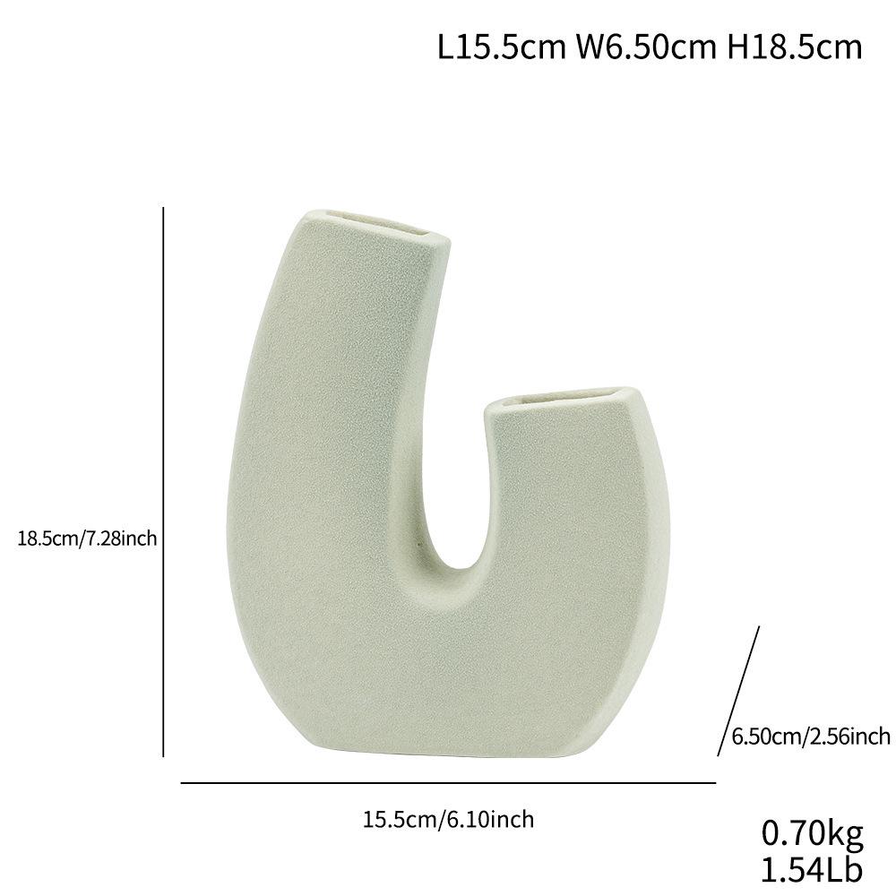 Modern Ceramic Vase for Flower Arrangements - Simple Fresh Desktop and Hotel Decoration Ornament