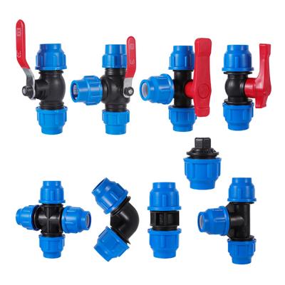 20mm PVC PE Tube Tap Water Splitter Plastic Quick Valve Connector Garden Agriculture Irrigation Water Pipe Fittings