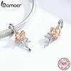BAMOER Authentic 925 Sterling Silver Blossom In Love Series Charms for Snake Bracelet & Bangle DIY