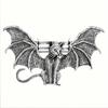 1pc Gothic Flying Cat Hair Clip - Vintage Alloy Barrette For Women, Perfect For Halloween & Cosplay