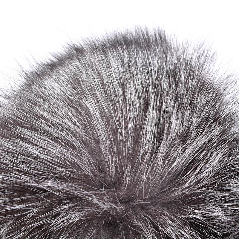 SOMALER New Hot Winter Fur Hat for Women Real Fox/raccoon Fur Ushanka with LeatherBomber Cap