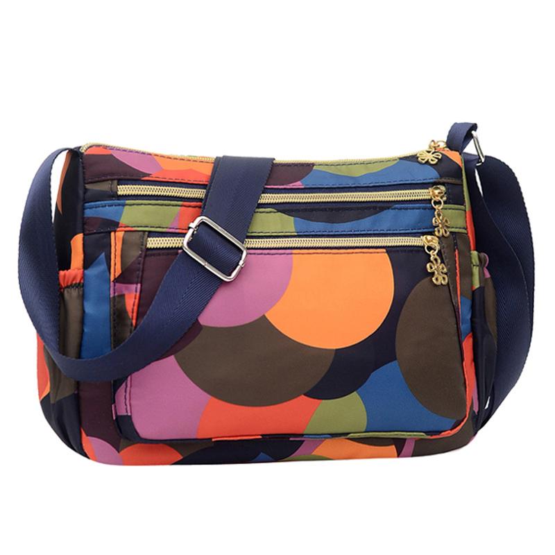 Feminine Nylon Shoulder Bag Multi-Pocket Durable Lightweight Crossbody Feminine Messenger High Quality Fashion