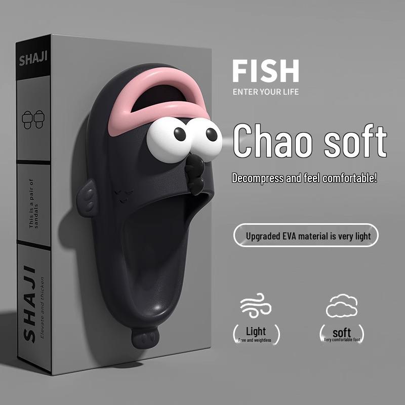 Women's Summer Non-Slip Funny Fish Sandals - Cute & Quirky Outdoor Slippers for Men and Women, 2025.