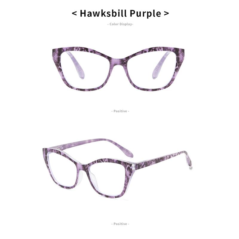 Kunststoff Lesebrille für Herren Große Katzenaugen Modische Weitsichtigkeitsbrille für Damen Blaulichtfilter Brille Alterssichtigkeit +1+1.5+2.0+2.5+3.0+3.5+4.0