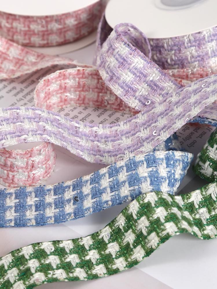 Silk Lattice Fabric Ribbon for DIY Gift Packaging & Hair Accessories