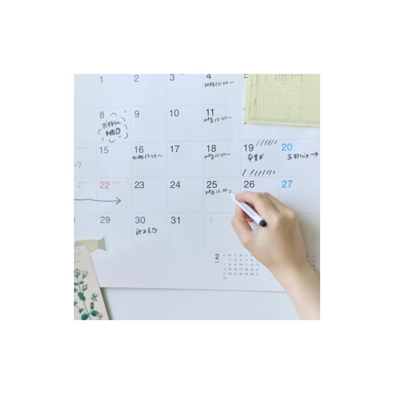 Hobonichi Whiteboard Calendar 2027 Full Size Wall Calendar