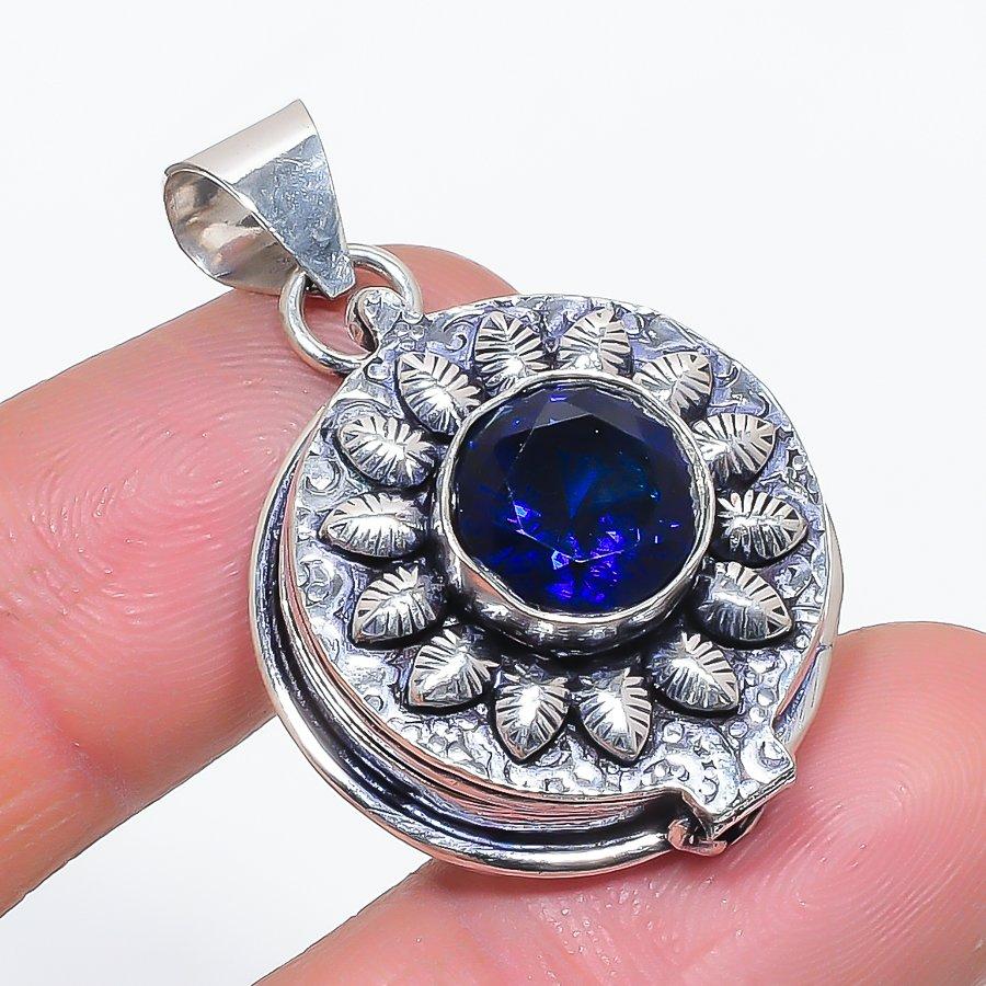 

Natural London Blue Topaz 925 Sterling Silver Jewelry Pendant 1.62 S2Y49