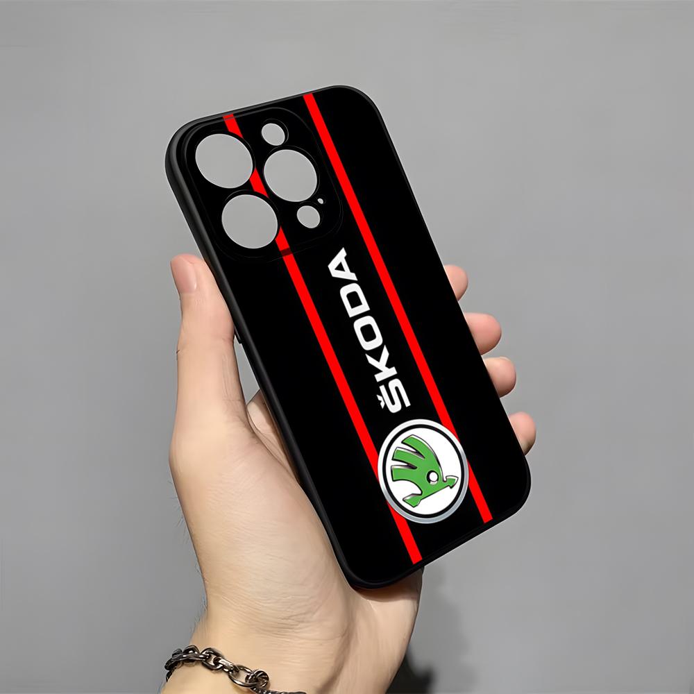 

Дизайн Суперкара - Чехол для телефона Skoda для 16 Pro Max iPhone 15 14 Pro Max 13pro 11 X Xs Xr 8 7Plus Силиконовая крышка iPhone 16