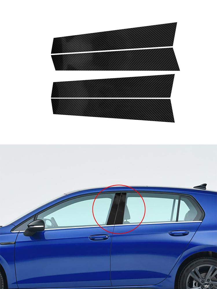 For Volkswagen VW Golf 8 MK8 GTI 2025 Car Carbon Fiber Interior Button Panel Trim Sticker Frame Styling Accessories