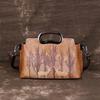 Leather handbag texture single shoulder oblique straddle bag vintage handmade wealth has deer woman bag