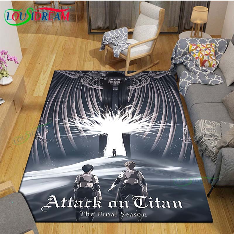 Fashion 3D Cartoon A-Attack T-Titan Printed Carpet Living Room Anti-Skid Area Rug Kids Bedroom Mats Yoga Mat Carpet Decor Gift