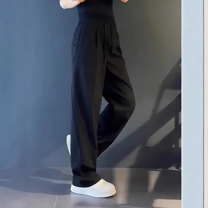2025 Men's Summer Wide-Leg Drapey Pants: Versatile High-End Fashion Trousers