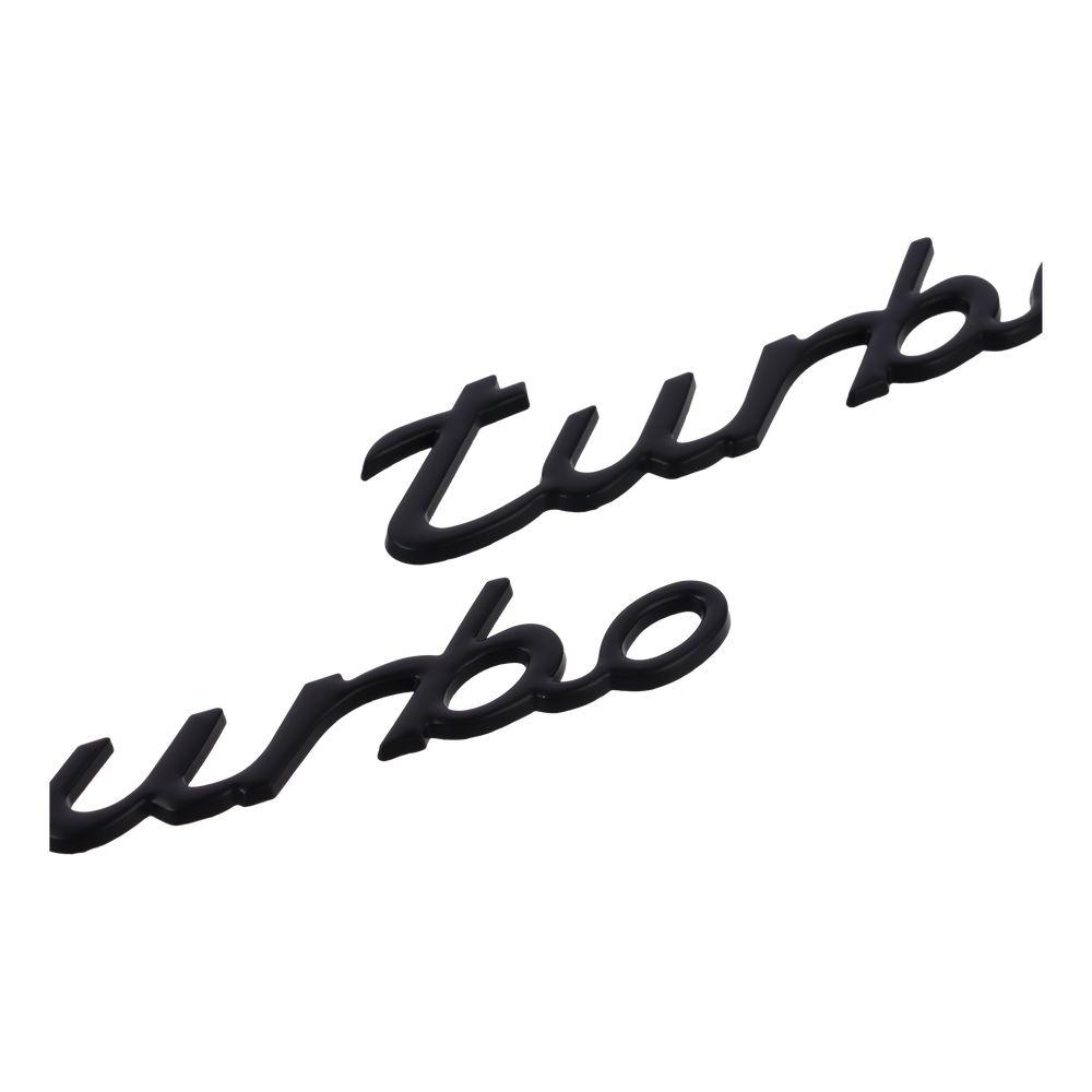 

2Pcs 5x1.18inch TURBO Emblem Sticker Zinc alloy Self-Adhesive Fender Stickers for Car Truck SUV
