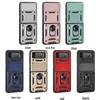 Samsung Z Flip4 Foldable Magnetic Bracket Case with Push-Window and Anti-Drop Protection