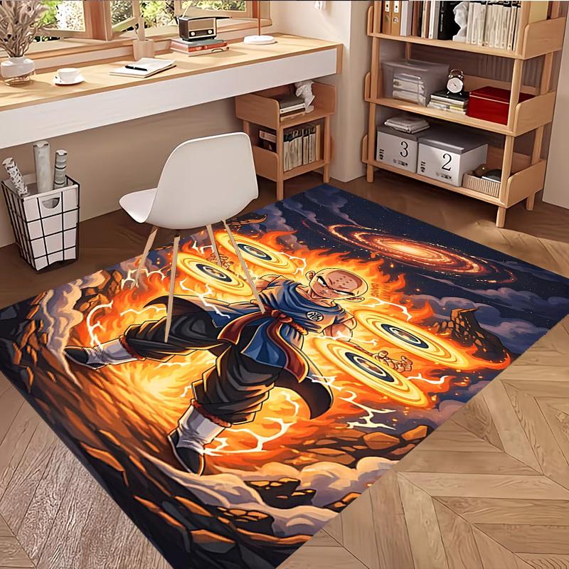 DRAGON BALL Print Rug, Washable Floor Carpet, For Entryway Dorm Laundry Room Office Study, Home Decor Birthday Christmas Gift