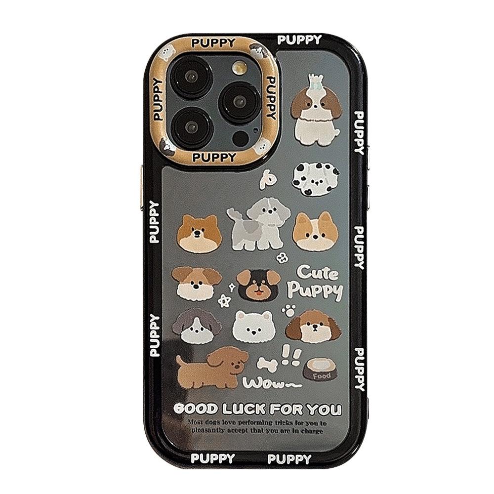 Cute Doodle Dog for 17ProMax Phone Case 15 Acrylic for IPhone13 Cute 16 for Apple