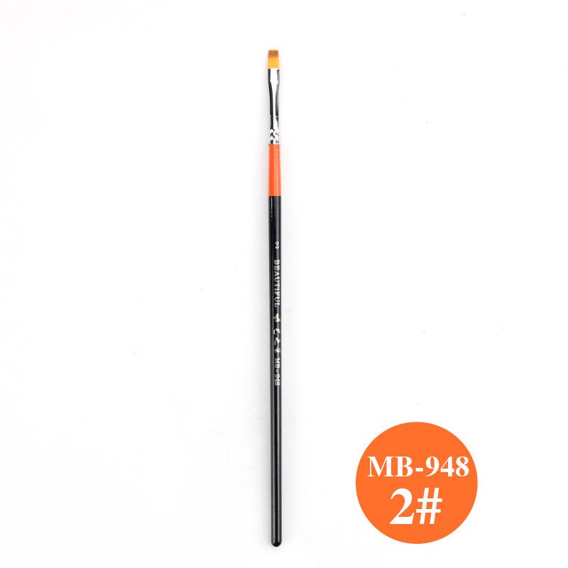 Yi Zhi Bi 948 Nylon Flat Brush for Art: Sketching, Manga, Gouache, Oil, Acrylic, Watercolor