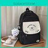 Fashion Bear Letter Print Bead Decoration Student Backpack With Plush Pendant