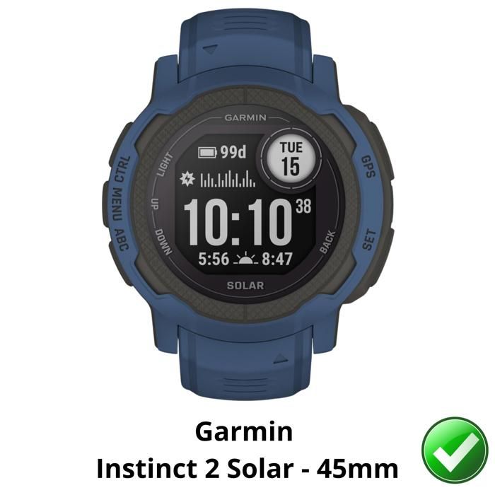 Displayschutz für Garmin Instinct 2 Solar - 45mm [6er-Pack] Schutzfolie aus Kunststoff, widerstandsfähig, ultradünn, Phonillico