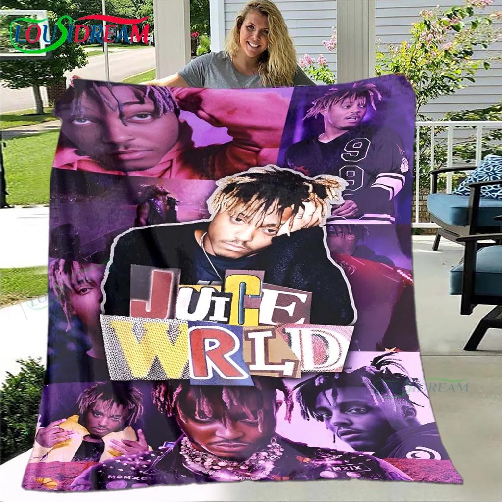 Mode Hip-Hop-Sänger J-Juice WRLD Flanell Decke für Erwachsene und Kinder Sofa Bett Dekoration Decke Tragbare Decke Geschenk