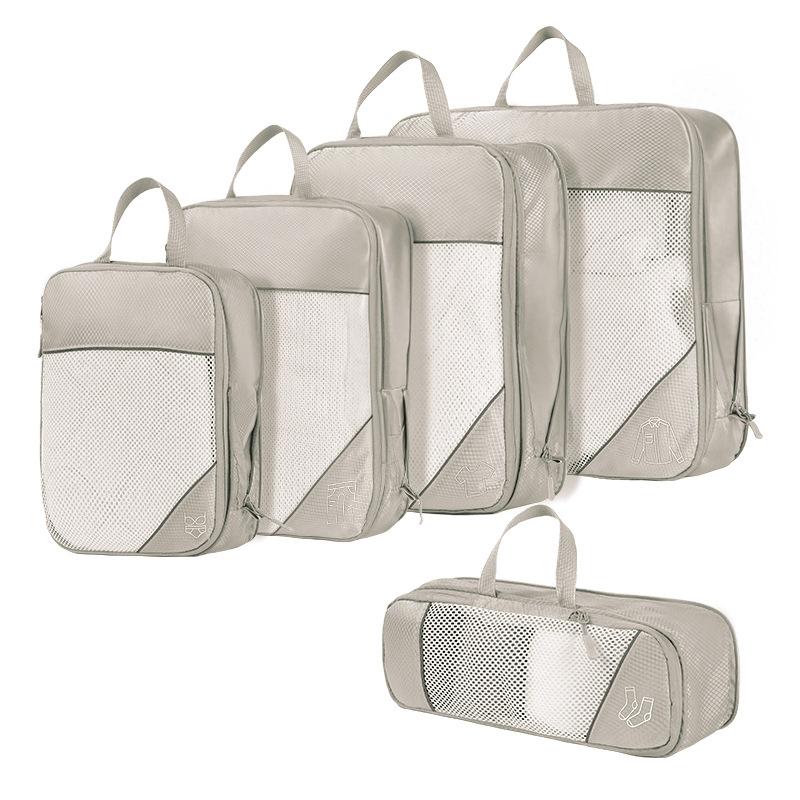 5PCS/set Travel Clothes Storage Bag Luggage Compression Organizer Set Large Capacity  Packing Cubes for Travel Luggage Suitcase
