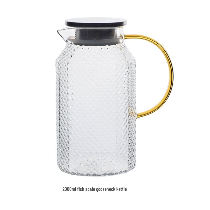 High Borosilicate Hammered Glass Pitcher 2000ml