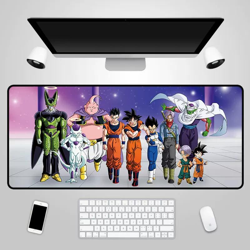 2026 Dragon Ball Leather Mouse Pad Son Goku Printing Pattern Large Size Game Gaming Keyboard Pad Boys Office Animation Non-slip Table Mat