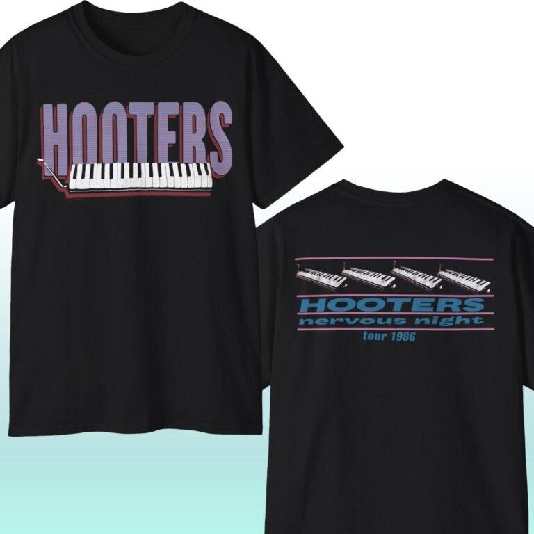 1986 Hooters Nervous Night Tour Ретро Винтажная Футболка S-5XL Унисекс XXXXL