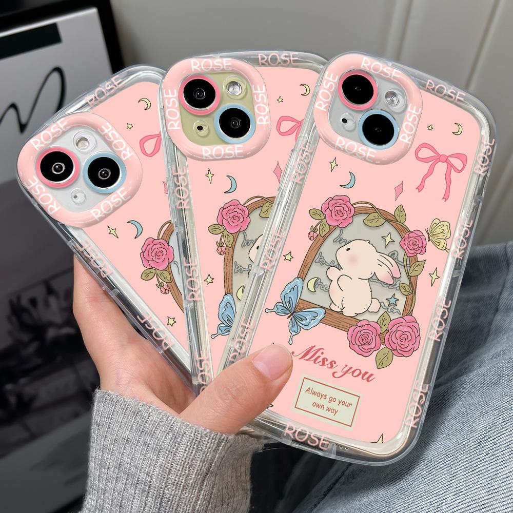 Mobile Phone Cases for iPhone 11 13 XR 15 Pro Max 12 14 Pro Max Case iPhone 16 7 Plus 8 Plus XS Max Cartoon Pattern Anti-drop Protection Shockproof