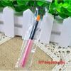 Long Handle Synthetic Fiber Lip Brush with Wooden Handle for Makeup and Concealer