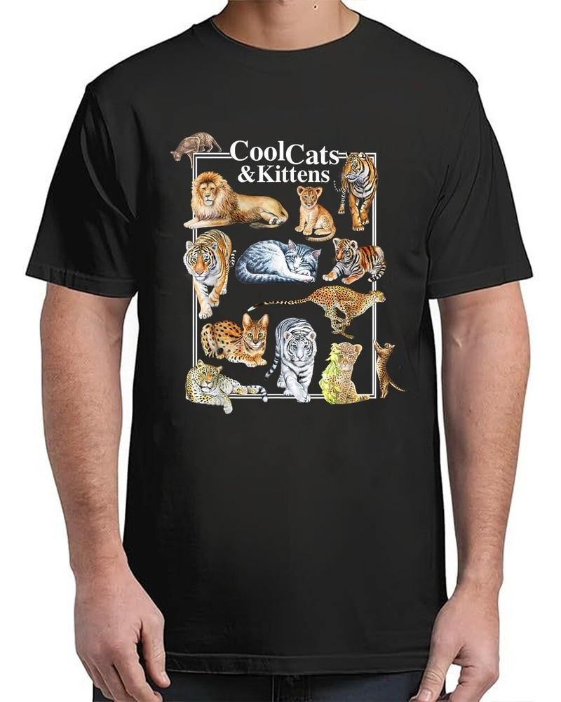 

Cool Cats And Kittens Tiger Lion Leopard Felines T-Shirt 2XL