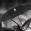 2025 New Fully Automatic Folding Umbrella Windproof Sunshade Car Umbrella For Skoda S Octavia Rapid Fabia Superb Kodiaq Karoq Ka