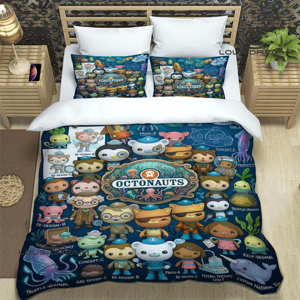 3D The-Octonauts Printed Bedding Sets Exquisite Bed Supplies Set Duvet Cover Comforter Set Bedding Set Luxury Birthday Gift