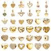 New Original Charms Sparkling Golden Hearts Series Angel Wings Hearts Clip Lucky Star Beads Fit Snake Bracelets DIY Jewelry Gift