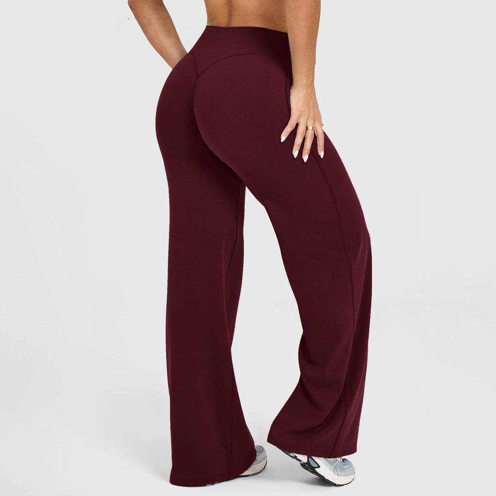 Women's High-Waist Wide-Leg Yoga Pants - Loose Fit, No Visible Lines, Ideal for Outdoor Activities