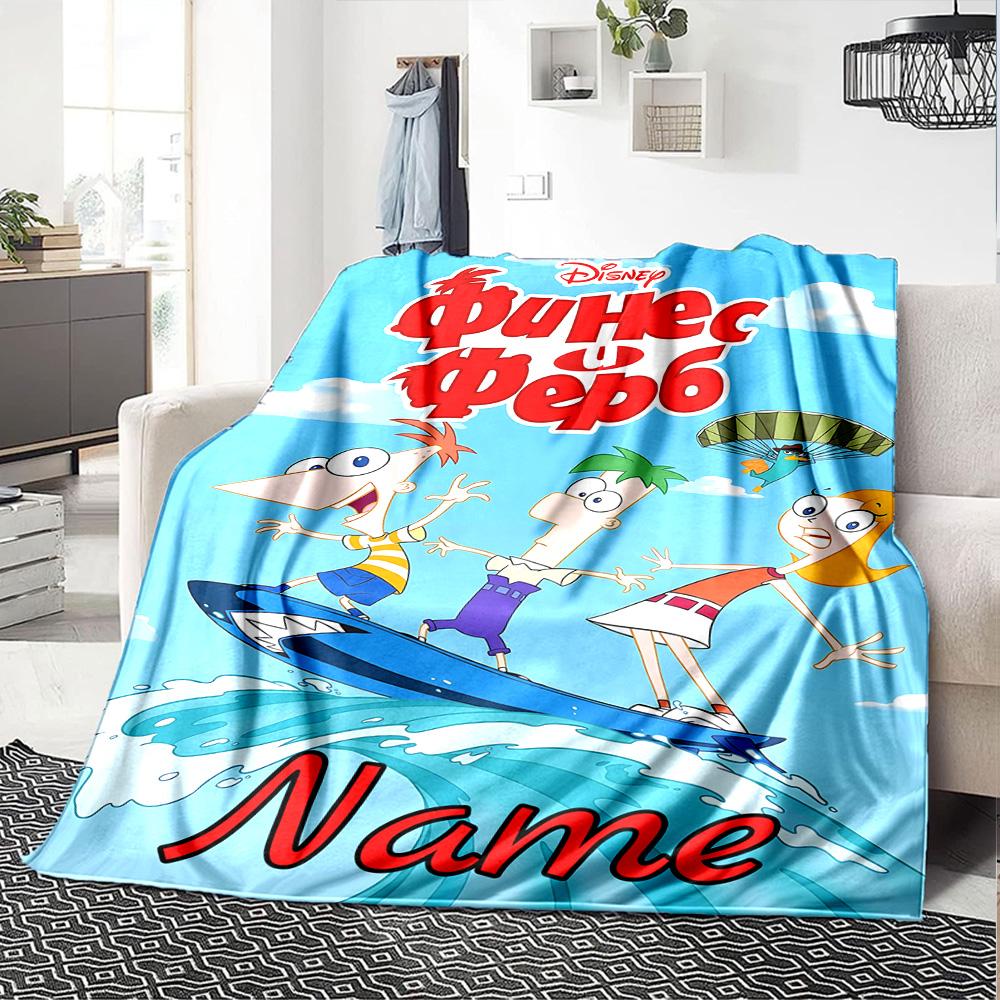 Custom Name Family Guy Adventure Flannel Blanket for Super Soft Cute Comfort Blanket for Travel Bedding Couch Sofa Blanket