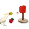 24TE Bird Training Set Skateboard Garbage Cans Basketball Hoop Toy Mini Shopping Cart Plastic Star for Parrots Playing