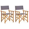 Day and Night - Day and Night Director's Chairs 2 Units Solid Acacia Wood