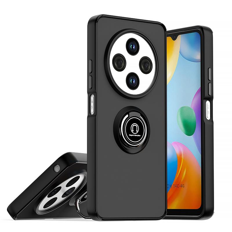 For Xiaomi Redmi 14C 4G Case Matte Translucent Armor Kickstand Phone Cover for Redmi14C 14 C Car Magnetic Ring Shockproof Funda