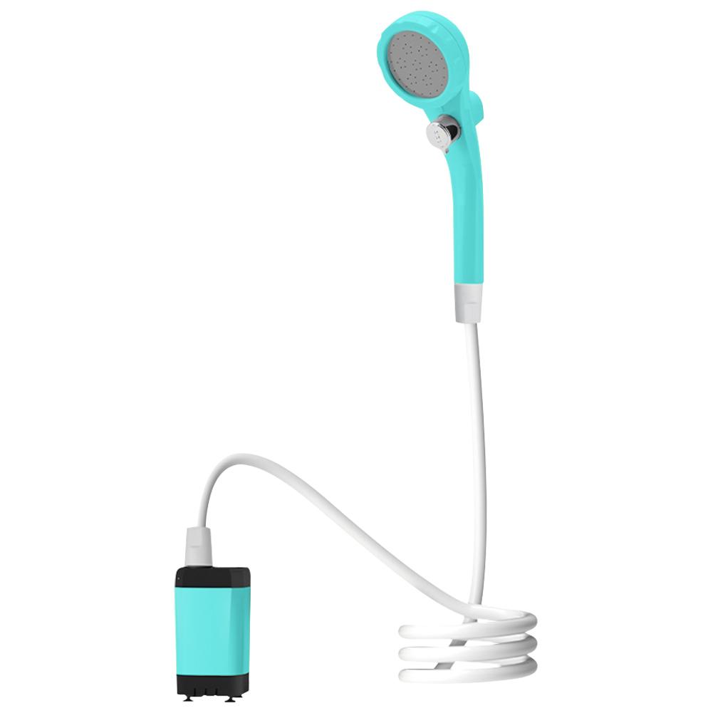 

Электрический насос для душа IPX7 Водонепроницаемый уличный душ с аккумулятором 6000 мАч Походный душ для кемпинга Пешие прогулки Путешествия синий